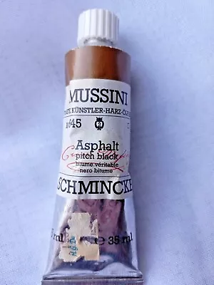 Schmincke : Mussini Oil Paint : Artists Quality :35ml :Asphalt NEW • $30