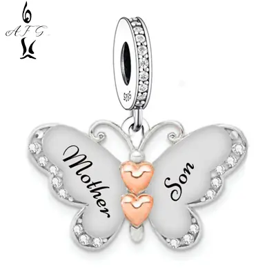 S925 Butterfly Pendant Charm Family Mum Mother Sister Daughter Nan Niece AFG • £19.99