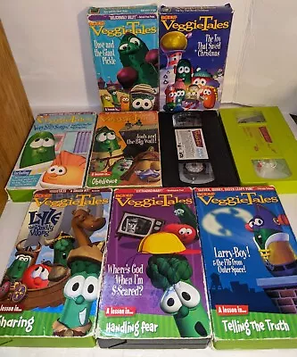 Collection Of 9 Veggie Tales VHS VeggieTales Lot - All Work • $12