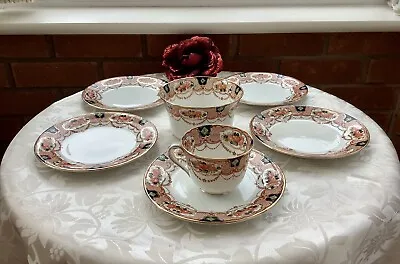 Vintage PHOENIX T.F. & S. Ltd Bone China Gilded Pattern 7pcs Set • £12.99