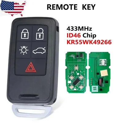 For Volvo S80 S60 V60 XC6 V70 Keyless 434MHz Smart Remote Key Fob KR55WK49266 • $24.90