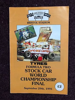 Stock Car Racing Programme Bristol Brisca F2 World Final 29th September 1991 • £7.95