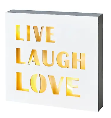 £8.95 • Buy Tranquil Home Inspirational Words Quote  LIVE, LAUGH, LOVE  LED Canvas BL161217