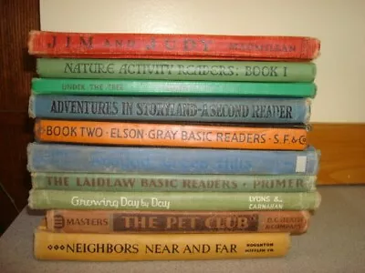 Vintage Lot 10 Children's BASIC READING School Books DECOR 1930's-40's • $40