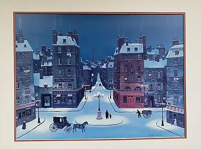 Vintage Stone Signed Print By Michel Delacroix Titled Night Of December • $150