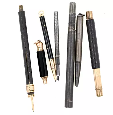 Lot Of 7 Early Mechanical Pencils Silver BCHR Gold Filled No Reserve • $35