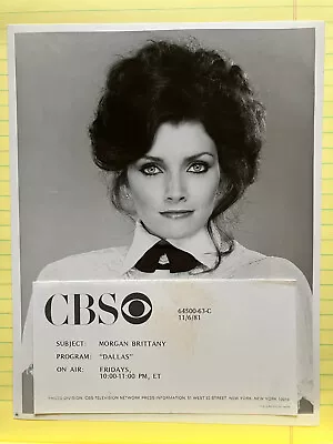 Morgan Brittany On Dallas  Original Vintage Press Headshot Photo . 7x9  W/SNIPE • $9