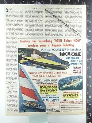 2) 1971 ADS MacGregor Baseball Glove W/ Pete Rose & Folbot Corp Cayat Sail Boat • $12.50