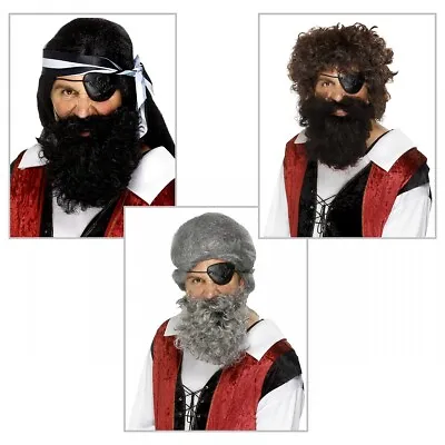 Pirate Beard Fake Adult Viking Barbarian Halloween Costume Fancy Dress • $9.74