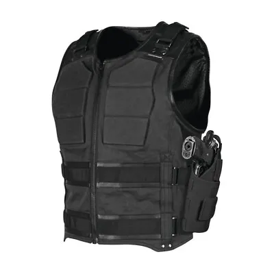 Speed And Strength True Grit Black Armored Motorcycle Vest Men's Sizes MD - 4X • $49.99