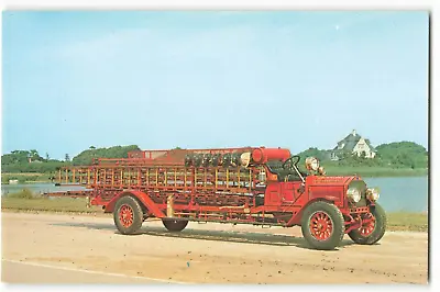 Postcard Long Island Auto Museum - 1913 AMERICAN-LA FRANCE Hook/Ladder VTG FCP. • $3.80