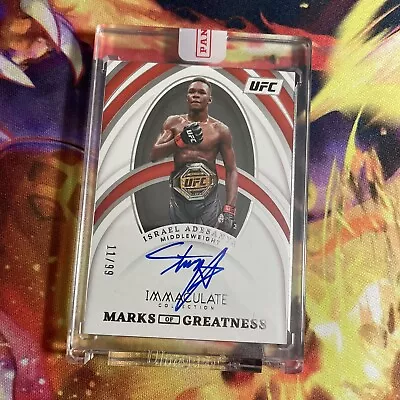 2022 Panini Immaculate UFC Marks Of Greatness Israel Adesanya Auto /99 • $225