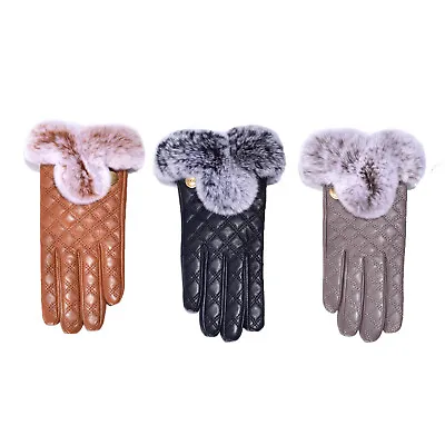 UGG Premium Touch Screen Ladies Gloves Womens Warm Sheepskin Wool Lining Mittens • £42.39