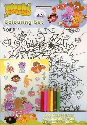 £1.99 • Buy Moshi Monsters Colouring Set - Stickers, 6 Pencils, Printed Coluoring Sheets 