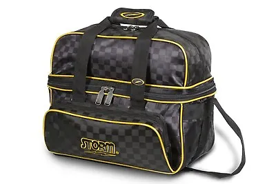 Storm 2 Ball Tote Bowling Bag With Shoe Pocket Black/Gold • $48.95