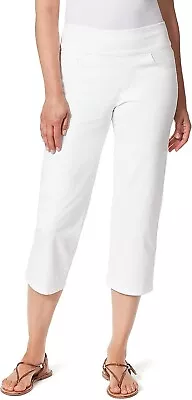 New Womens 14 Vintage White Gloria Vanderbilt Pull-on Comfort High Rise Jeans • $24.95