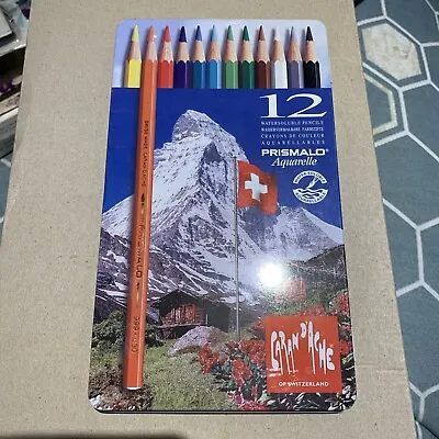 Caran Dache Prismalo Aquarelle Artist Watercolour Pencil Colour Metal Case Set • £12