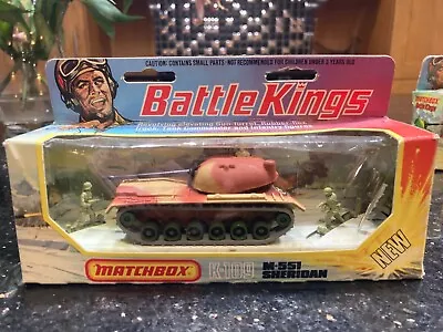 1975 MATCHBOX BATTLE KINGS K109 M551 Sheridan TANK BOXED Complete With Figures • £39.95