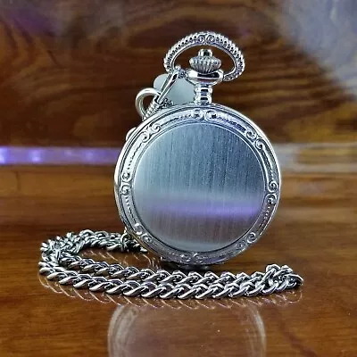 New Vintage COLIBRI Silver Art Deco Easy Read Pocket Watch • $41.97