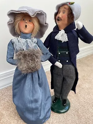 Byers Choice Carolers 1996/1997 Victorian Man With Mustache & Woman With Muff • $45