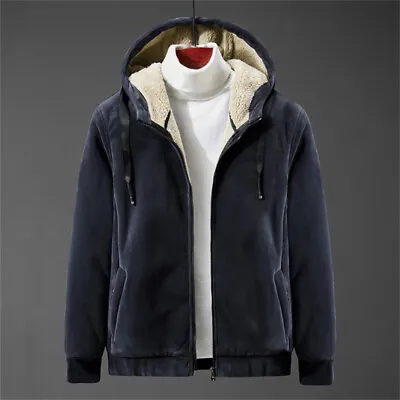 Men Winter Jacket Loose Casual Warmth Long Sleeve Coat Woolen Cloth 	 95% Cotton • $52.50