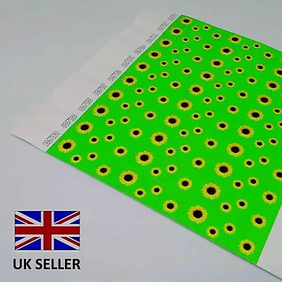 Sunflower TYVEK WRISTBANDS Paper ID Disability Hidden Disabilities Autism • £4.39