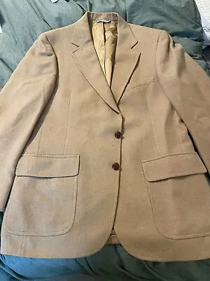 Vintage PBM Blazer Mens Large  100% Camel Hair Sport Coat Suit Jacket Tan • $35