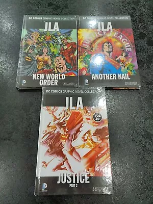 3 DC COMICS GRAPHIC NOVEL COLLECTION: JLA New World Order Another Nail & Justice • £7