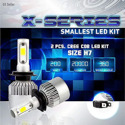 200W 20000LM CREE LED 6000K White Headlight Conversion Kit PAIR - H7 • $14.79