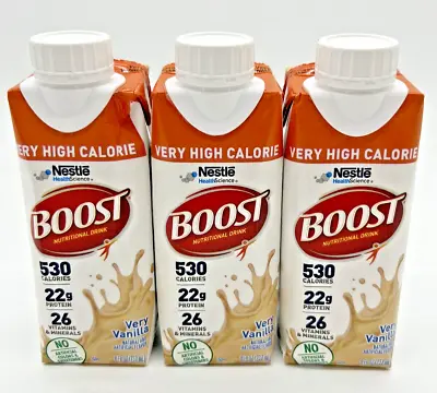 Boost Very High Calorie Nutritional Drink Very Vanilla No Artificial Colors 3pk • $19.99
