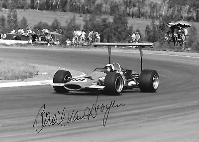Basil Van Rooyen 1939~2023 SIGNED  McLaren M7A  South African GP Kyalami  1969 • $18.93
