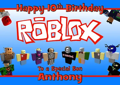 Roblox - A5 Personalised Birthday Card - ANY Age Relation Name • £2.95