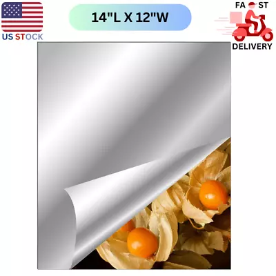 12 X 14 Inches Acrylic Mirror Sheet Self Adhesive Mirror Tiles Peel And Stick • $12.17