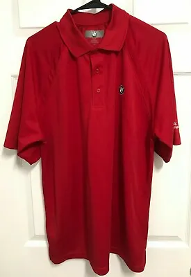 BMW NAC Las Vegas Men Red Short Sleeve Golf Casual Polo Shirt L BMW Label • $9.99