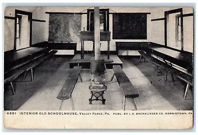 $9.95 • Buy 1909 Interior Old School House Scene Valley Forge Pennsylvania PA Chair Postcard