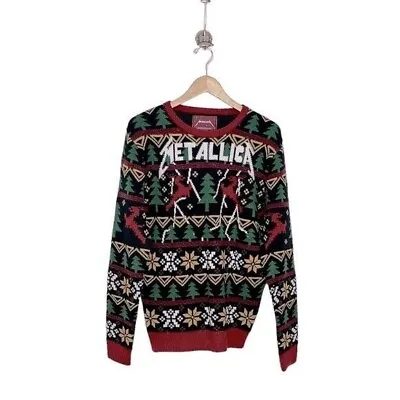 Metallica 2018 Black Out Merch Men's Med Ugly Christmas Sweater Knit Long Sleeve • $135