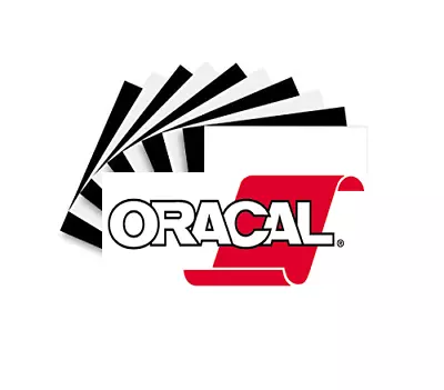 Oracal 651 Permanent Self Adhesive Black/White Craft Vinyl 12x12 12x24 Sheet(s) • $5.95