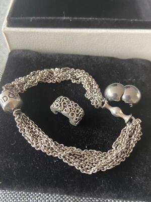 $49.99 • Buy PANDORA STERLING SILVER MULTI STRAND CLIP CHARM BRACELET WITH EXTRA CHARM - 16cm