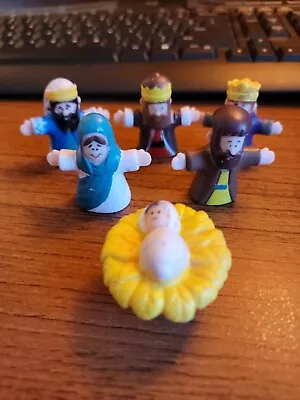 Nativity Finger Puppets Play Set Of 6 Christmas Baby Jesus Mary Joseph Wise Men  • $10