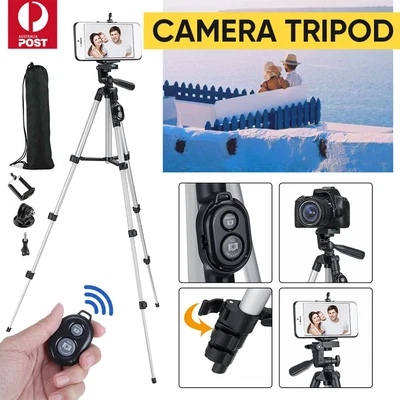 $11.99 • Buy Professional Camera Tripod Stand Mount + Phone Holder For Phone IPhone Samsung