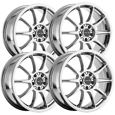 (Set Of 4) Vision 425 Bane 15x6.5 4x100/4x4.5  +38mm Chrome Wheels Rims 15  Inch • $635.96