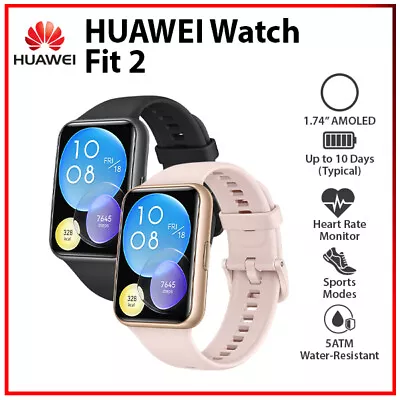 Huawei Watch Fit 2 Active Edition AMOLED Bluetooth 5ATM Android IOS Smartwatch • $235