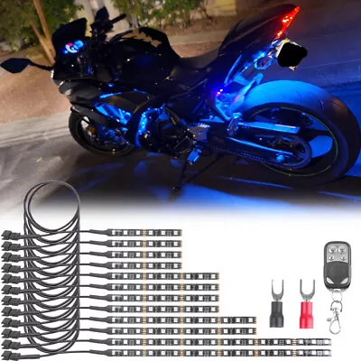 For Kawasaki Z650 ZX6R ZX10R ZX14R Motorcycle RGB LED Neon Underglow Strip Light • $39.09