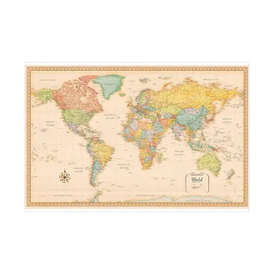 Vintage Classic World Map Poster Art Print Home Wall Decoration 59*39inch • $11.58