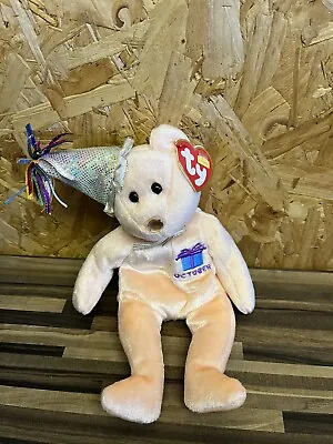 £4.45 • Buy TY BEANIE BABY OCTOBER The HAPPY BIRTHDAY BEAR (with Tags)