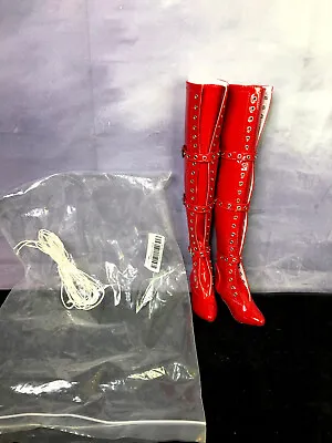 For 1/4 BJD MSD  Doll Red Thigh High Lace Up  High Boots Shoes Boot Shoe • $29