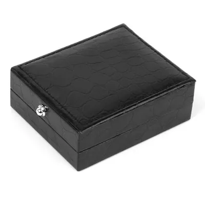 Mens Cufflinks & Tie Clip Storage Box Case PU Leather Jewelry Display Organizer • $7.93