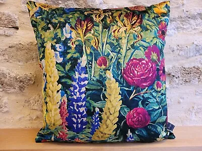 Liberty Arts Secret Garden Velvet Floral  & Onyx Black Fabric Cushion Cover • £34.50