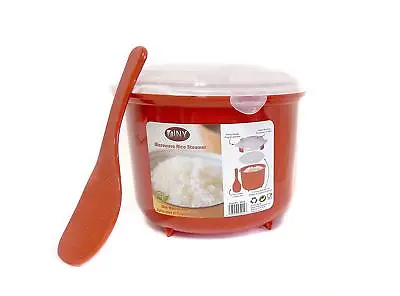 Microwave Rice Steamer Cooker BPA Free 2.6L Red • $14.49