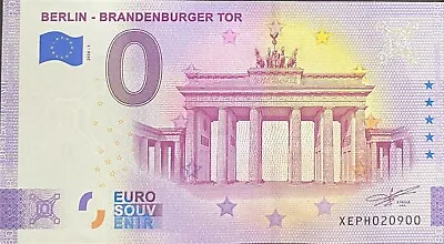 Ticket 0 Euro Berlin Brandeburger Tor Germany 2020 Number 20900 • £8.38